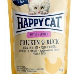 HAPPY CAT Junior kurczak i kaczka 85 g saszetka - 1 zdjęcie