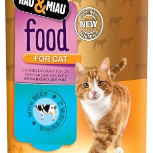 Hau&Miau Hau&Miau Food for CAT wołowina 410g - 1 zdjęcie