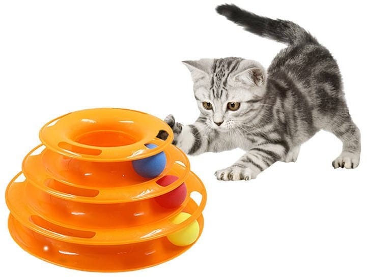 Mersjo Zabawka dla kota wieża z piłeczkami QQQTY-015-01 - 3 zdjęcie