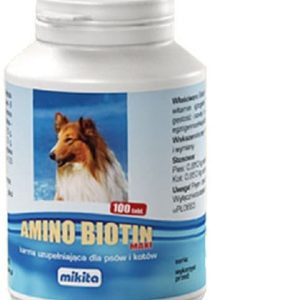 Mikita Amino biotin maxi mieszanka witaminowo aminokwasowa dla psów i kotów 100tab - 1 zdjęcie