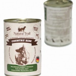Natural Trail NATURAL TRAIL COUNTRY SIDE Wildboar with Rabbit and Venison 400g karma w puszce dla psów dzik z królikiem - 1 zdjęcie