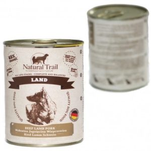 Natural Trail NATURAL TRAIL LAND beef lamb pork 800g karma w puszce dla psów wołowina jagnięcina wieprzowina - 1 zdjęcie