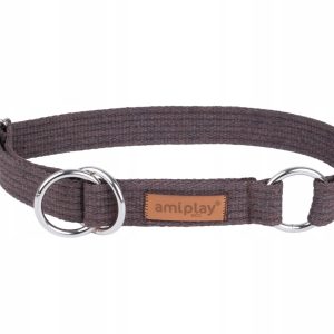 Obroża półzaciskowa Amiplay Cotton XXL brązowa - 1 zdjęcie