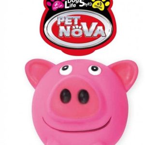 PET NOVA Pet Nova Świnka gumowa Pig Ball z dźwiękiem 10cm PPTN058 - 1 zdjęcie