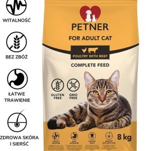 Petner Adult Cat z kurczakiem i wołowiną 8 kg - 1 zdjęcie