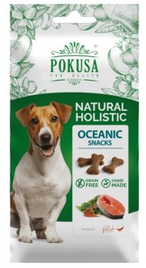 POKUSA Ciastka dla psa- Oceanic Snack 50G- źródło kwasów Omega 3 - 1 zdjęcie