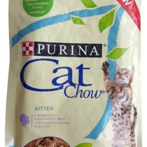 Purina Cat Chow Cat Chow Kitten Indyk i cukinia saszetka 85g - 1 zdjęcie