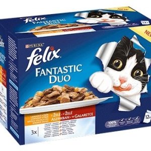 Purina Felix Fantastic Fantastic Duo Wiejskie Smaki galaretka saszetki 12x100g MS_15210 - 1 zdjęcie