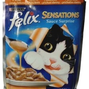 Purina Felix Sensations Sauce Surprise Indyk w sosie bekonowym Saszetka 100g 11559 - 1 zdjęcie