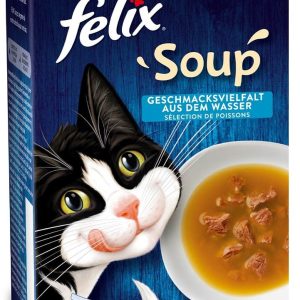Purina Felix SOUP wybór ryb - z dorszem, tuńczykiem, gładzicą - 1 zdjęcie