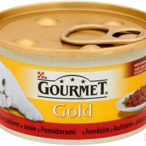 Purina Gourmet Gold Casserole mokra karma dla kota z wołowiną i kurczakiem 85g - 1 zdjęcie