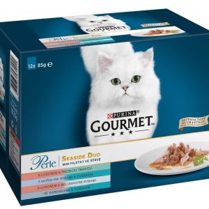Purina Gourmet Perle minifilety w sosie rybnym Duo 6x(12x85 g) - 1 zdjęcie