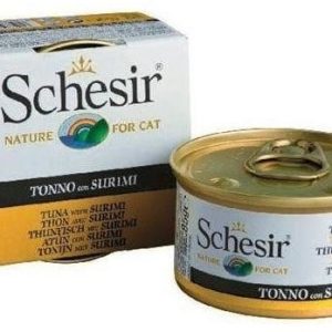 Schesir 10 + 2 gratis! w galarecie 12 x 85 g Tuńczyk z surimi - 1 zdjęcie