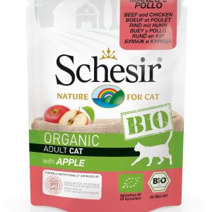 Schesir BIO Wołowina i Kurczak z jabłkiem 85g - 1 zdjęcie