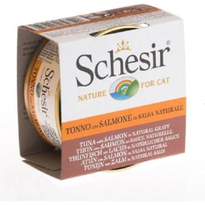 Schesir Natural Tuńczyk z łososiem w sosie 70g - 1 zdjęcie