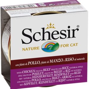 Schesir Natural z ryżem 6 x 85 g Czysty tuńczyk i małe sardynki z ryżem - 1 zdjęcie