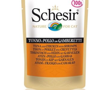 Schesir Tuńczyk kurczak z krewetkami saszetka 6x100g - 1 zdjęcie