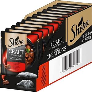 Sheba Craft Collection Mięsiste kawałki z wołowiną Karma w sosie dla kota 12x85g - 1 zdjęcie