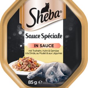 Sheba Sauce Speciale Karma z indykiem i kurczakiem z warzywami w sosie dla kota 85g - 1 zdjęcie