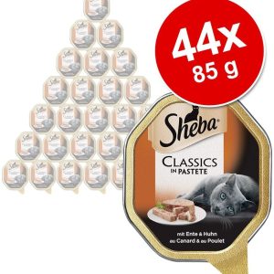 Sheba Zestaw tacki, 44 x 85 g - Delikatesse in Gelee, plasterki z łososiem - 1 zdjęcie