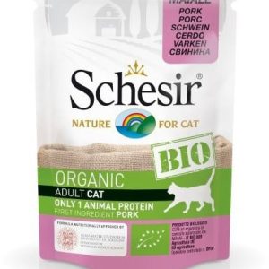 Versele-Laga Schesir Cat Bio Adult 85 g karma mokra dla kota BIO wieprzowina 85g - 1 zdjęcie