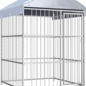 vidaXL Kojec dla psa na zewnątrz z dachem 150 x 150 x 200 cm 144619 - 1 zdjęcie