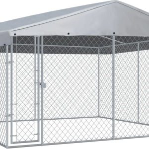 vidaXL Kojec dla psa z zadaszeniem 3,8 x 3,8 x 2,4 m 145029 - 1 zdjęcie