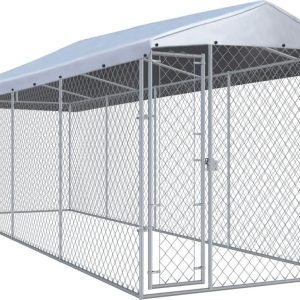 vidaXL Kojec dla psa z zadaszeniem 7,6 x 1,9 x 2,4 m 145031 - 1 zdjęcie