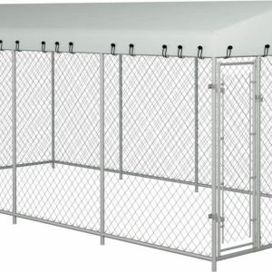vidaXL Kojec dla psa z zadaszeniem 8 x 4 x 2 m 144937 - 1 zdjęcie