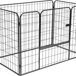 vidaXL Solidny kojec dla psa czarny 120x80x70 cm stalowy 170816 - 1 zdjęcie