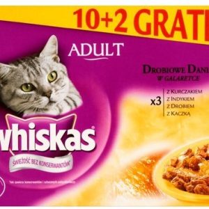 Whiskas Drobiowe Dania W Galaretce Saszetki 12X100G - 1 zdjęcie