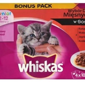 Whiskas Junior Mięsne Dania W Sosie Saszetki 4X100G - 1 zdjęcie
