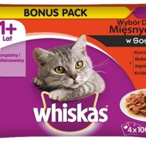 Whiskas Mięsne Dania Sos Saszetki 4X100G - 1 zdjęcie