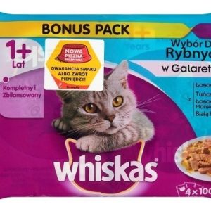 Whiskas Rybne Dania W Galaretce Saszetki 4X100G - 1 zdjęcie