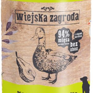Wiejska Zagroda Kaczka z gruszką Mokra Karma dla psa op 800g - 1 zdjęcie