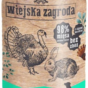 Wiejska Zagroda Karma z królikiem i indykiem dla psa 400g - 1 zdjęcie