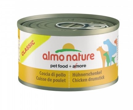 Almo Nature Classic Dog Chicken thigh udko z kurczaka) puszka 95g - 1 zdjęcie