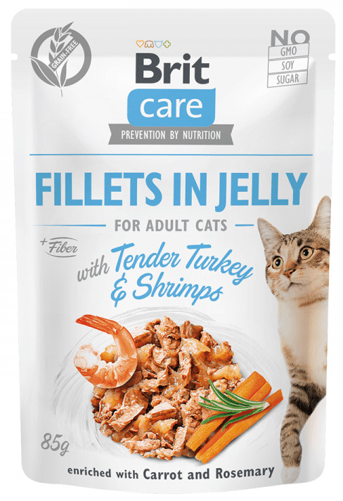 Brit karma mokra dla kotów Cat Fillets in Gravy with Tender Turkey & Savory Salmon 24x85 g - 1 zdjęcie