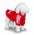 Adidog Bluza Dla Psa Ubranko Dres Ubranie Red 5XL