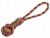 DOG FANTASY Szarpak Wiązany Z Piłka 34 cm kolorowy