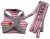 Doggy Dolly DOGGY DOLLY Kamizelka w paski ze smyczą różowa S 23-25 cm/36-38 cm DARMOWA DOSTAWA OD 95 ZŁ!
