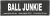Julius-K9 Naszywka Julius K-9 „BALL JUNKIE” 2 szt Mała wymiary dł x szer. 11 x 3 cm