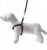 Smycz+szelki Soft Style Happet czarne L 2.0 cm