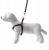 Smycz+szelki Soft Style Happet czarne S 1.0 cm