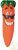 Trixie 3398 Zabawka marchewka Winylowa zabawka 20 cm TX-3398