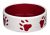 Trixie Miska ceramiczna z nadrukiem w łapy 0,8 l/o 16 cm – czerwono-kremowa